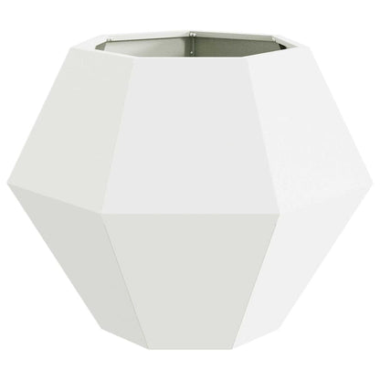 vidaXL Planter 2 pcs White 75 x 75 x 60 cm Steel