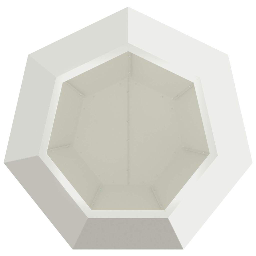 vidaXL Planter 2 pcs White 75 x 75 x 60 cm Steel