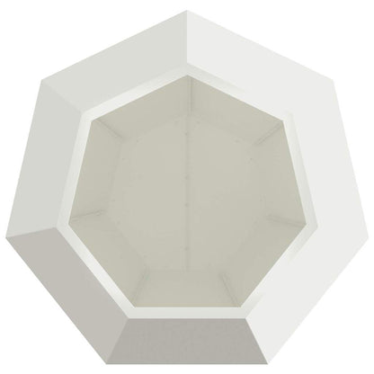 vidaXL Planter 2 pcs White 75 x 75 x 60 cm Steel
