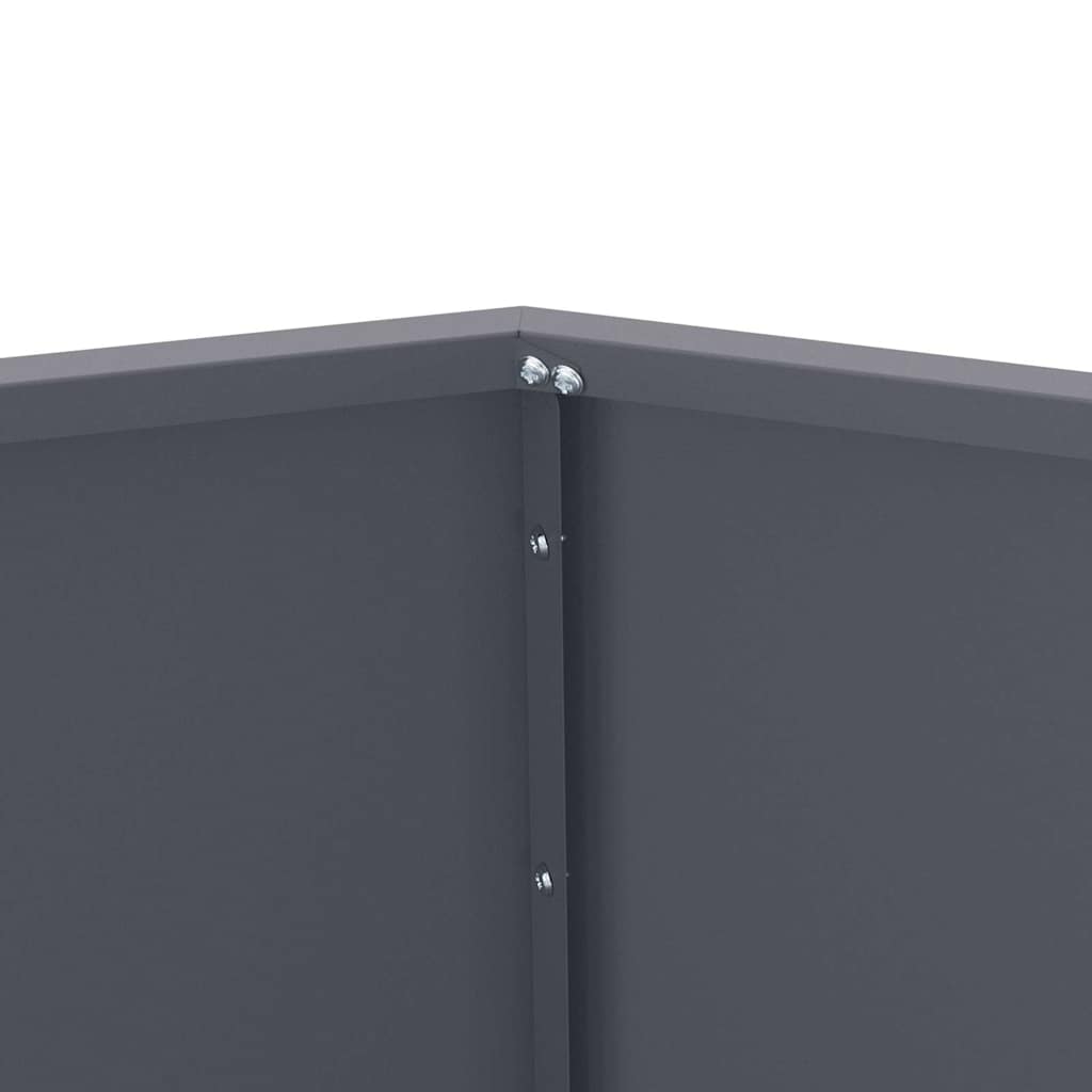 vidaXL Planter 2 pcs Anthracite 75 x 75 x 60 cm Steel
