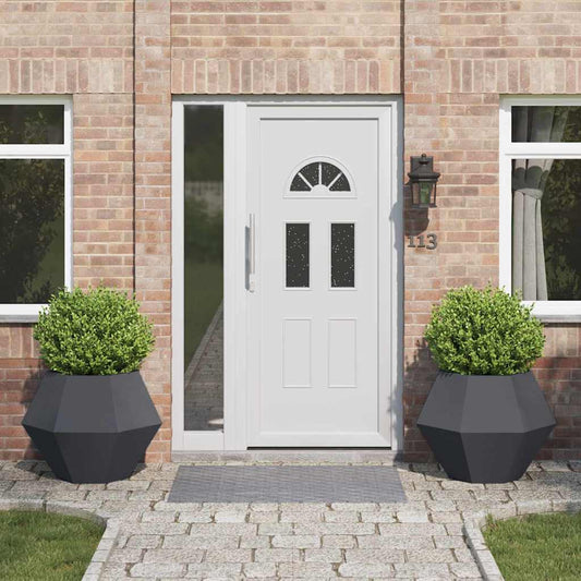 vidaXL Planter 2 pcs Anthracite 75 x 75 x 60 cm Steel