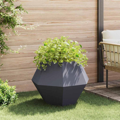 vidaXL Planter 2 pcs Anthracite 75 x 75 x 60 cm Steel