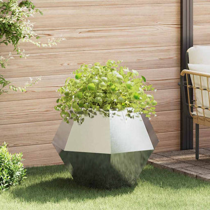 vidaXL Planter Silver 75 x 75 x 60 cm Stainless Steel