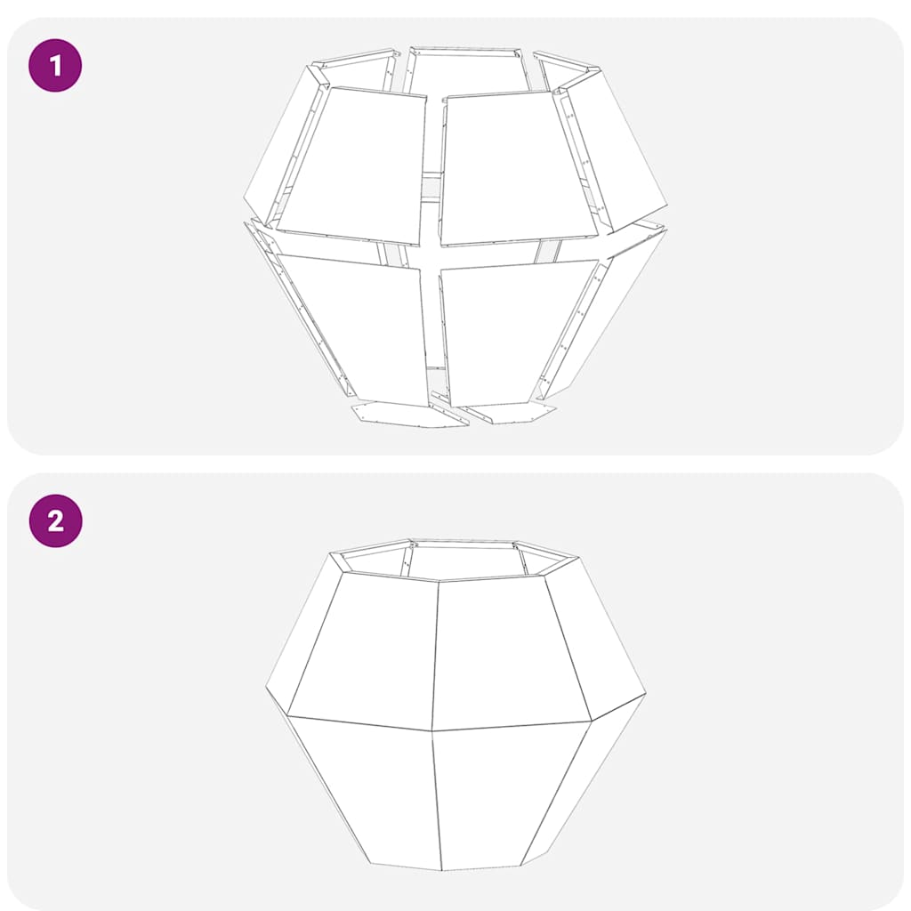 vidaXL Planter 2 pcs Silver 75 x 75 x 60 cm Stainless Steel