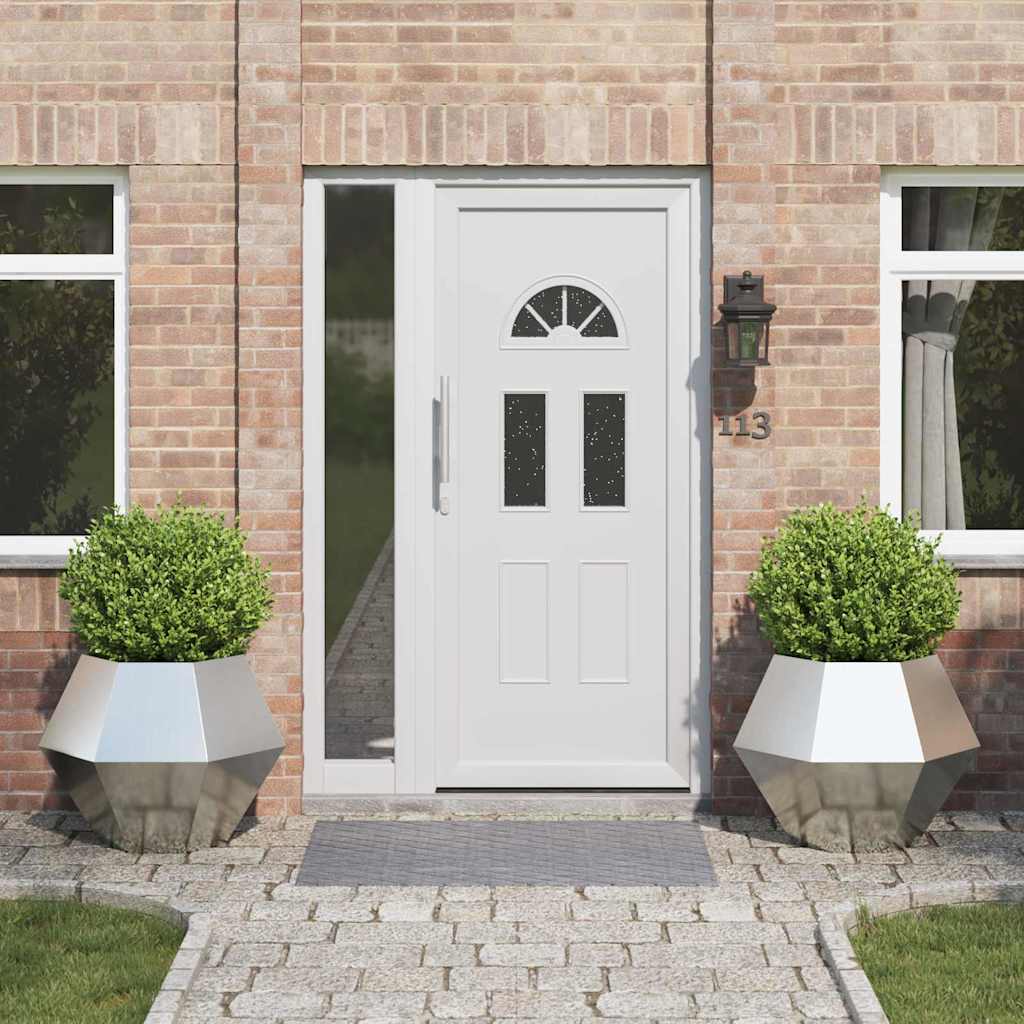 vidaXL Planter 2 pcs Silver 75 x 75 x 60 cm Galvanised Steel
