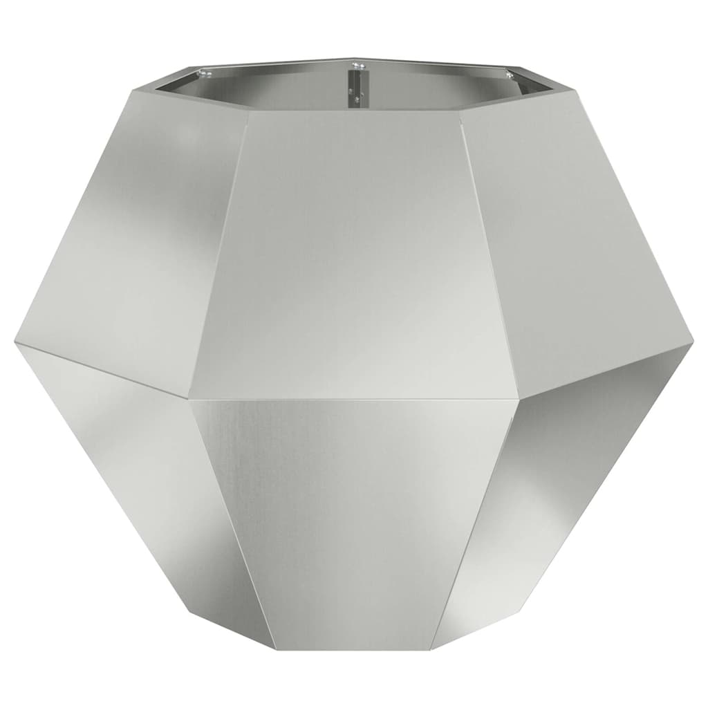 vidaXL Planter 2 pcs Silver 75 x 75 x 60 cm Galvanised Steel