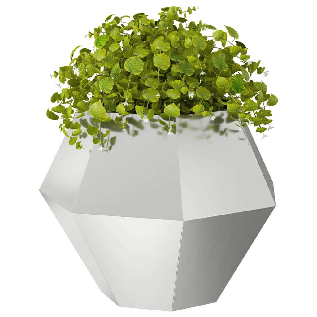 vidaXL Planter 2 pcs Silver 75 x 75 x 60 cm Galvanised Steel