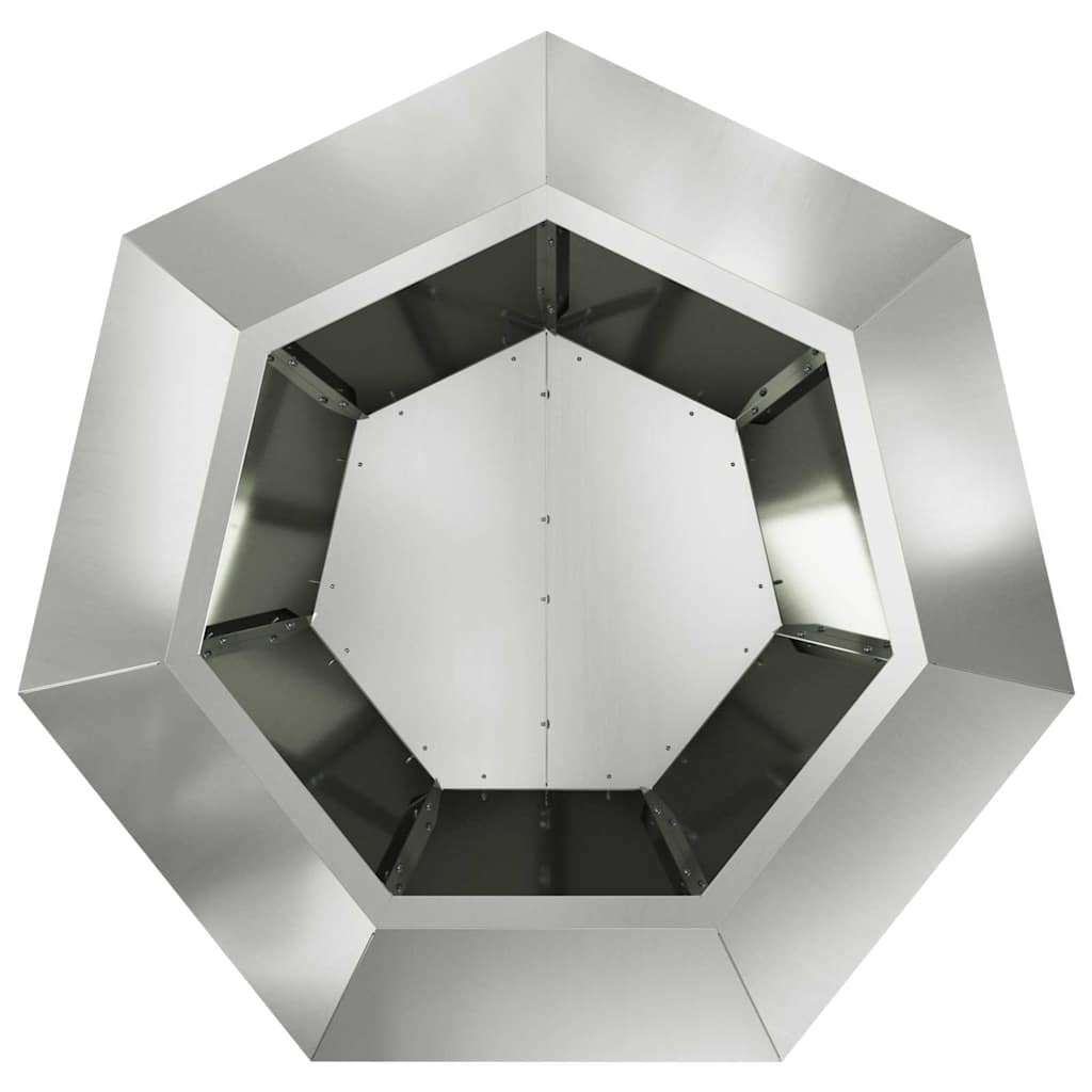 vidaXL Planter 2 pcs Silver 75 x 75 x 60 cm Galvanised Steel