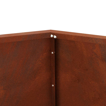vidaXL Planter 2 pcs Rusty 75 x 75 x 60 cm Weathering Steel