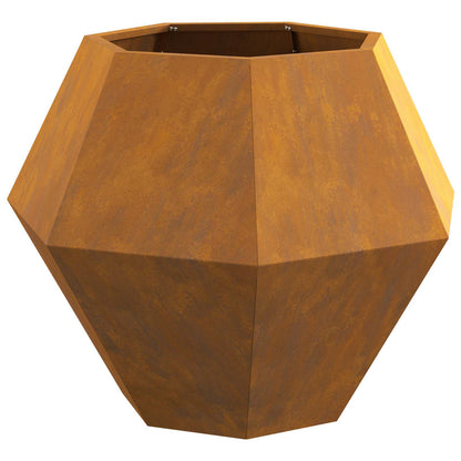 vidaXL Planter 2 pcs Rusty 75 x 75 x 60 cm Weathering Steel