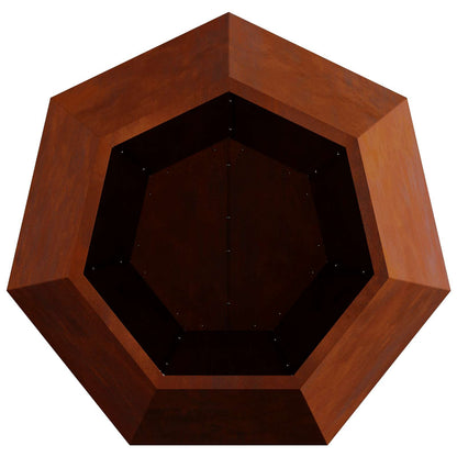 vidaXL Planter 2 pcs Rusty 75 x 75 x 60 cm Weathering Steel