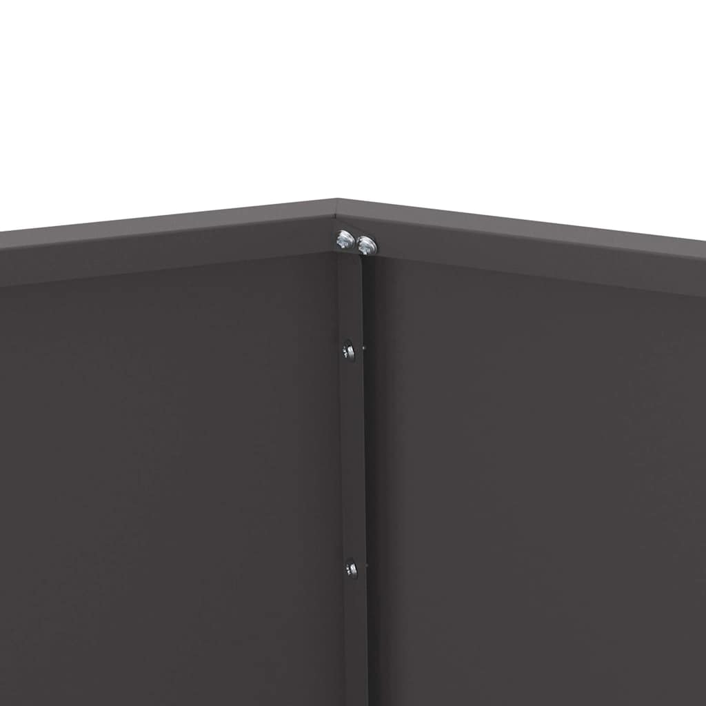 vidaXL Planter Black 50 x 50 x 40 cm Steel
