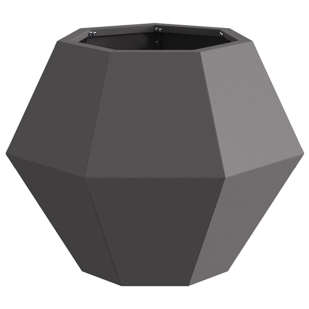 vidaXL Planter 2 pcs Black 50 x 50 x 40 cm Steel