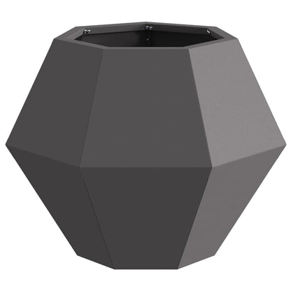 vidaXL Planter 2 pcs Black 50 x 50 x 40 cm Steel