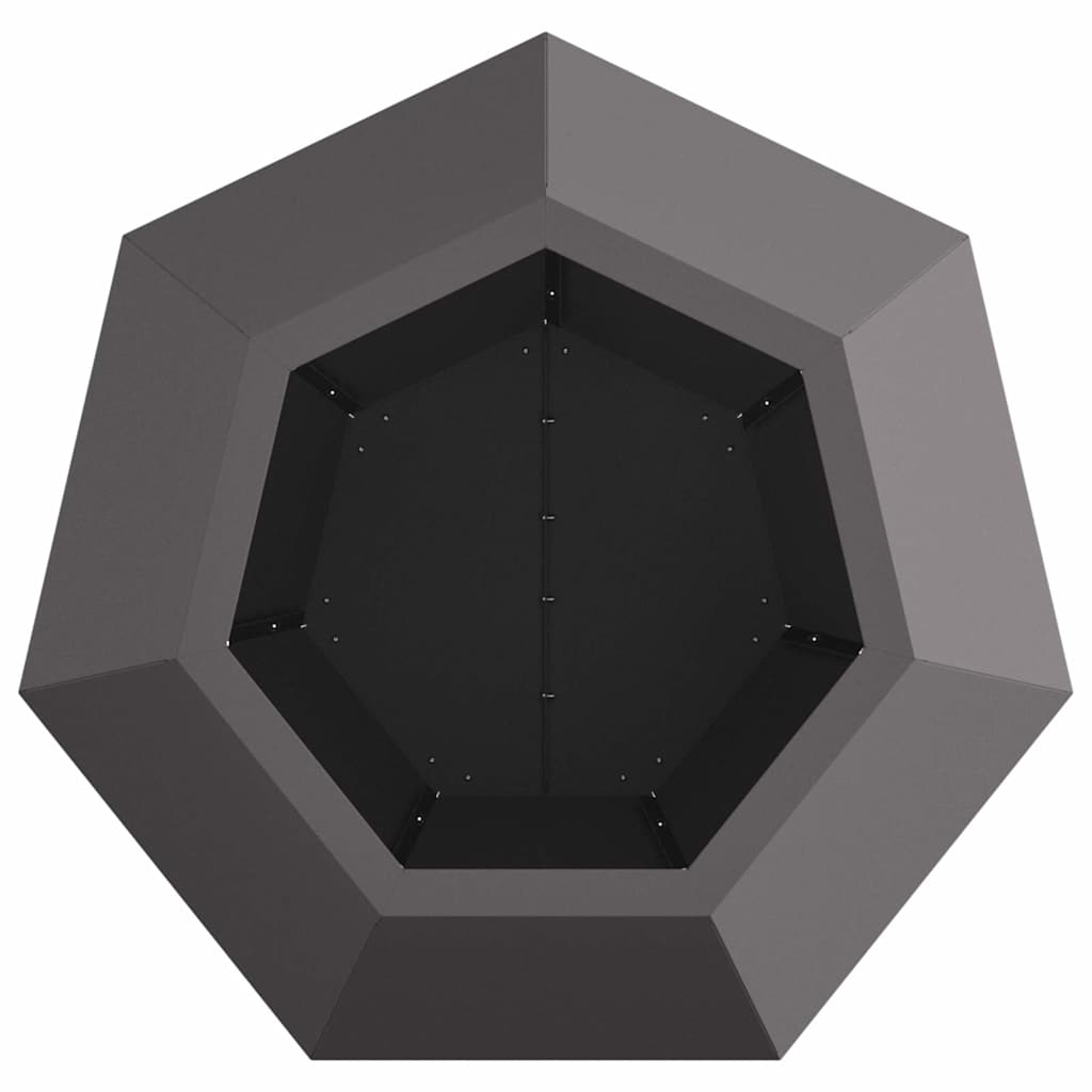 vidaXL Planter 2 pcs Black 50 x 50 x 40 cm Steel