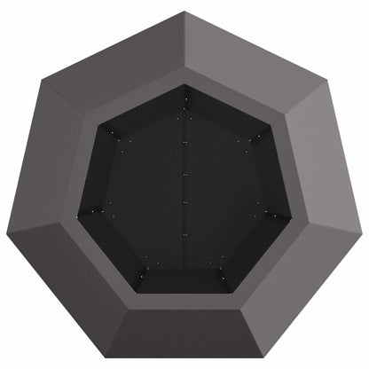 vidaXL Planter 2 pcs Black 50 x 50 x 40 cm Steel