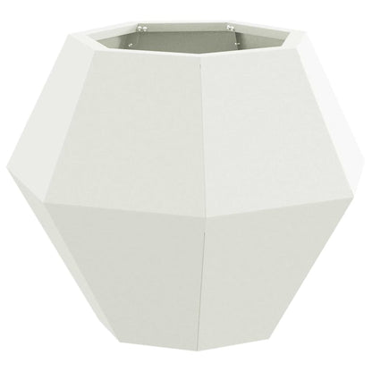 vidaXL Planter 2 pcs White 50 x 50 x 40 cm Steel