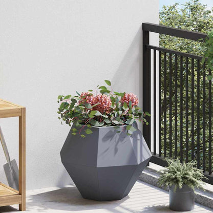 vidaXL Planter 2 pcs Anthracite 50 x 50 x 40 cm Steel
