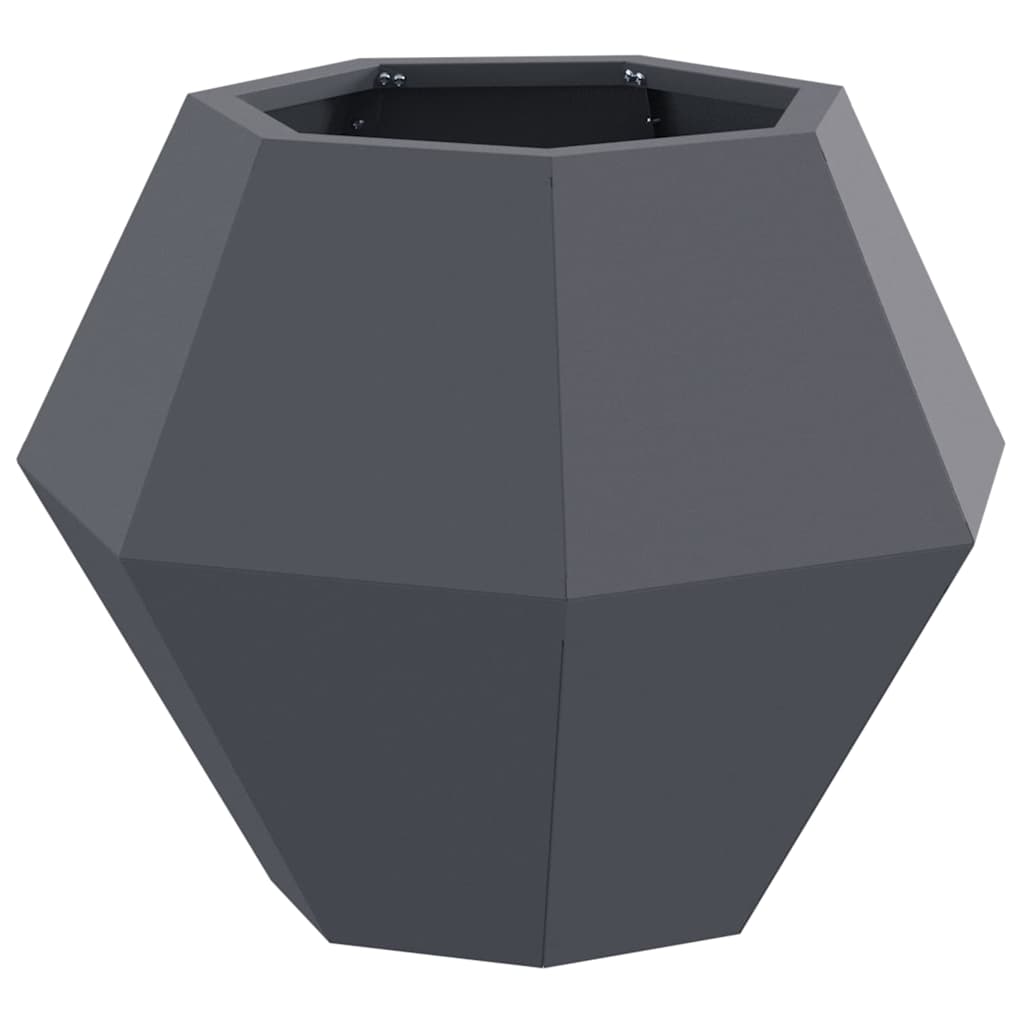 vidaXL Planter 2 pcs Anthracite 50 x 50 x 40 cm Steel