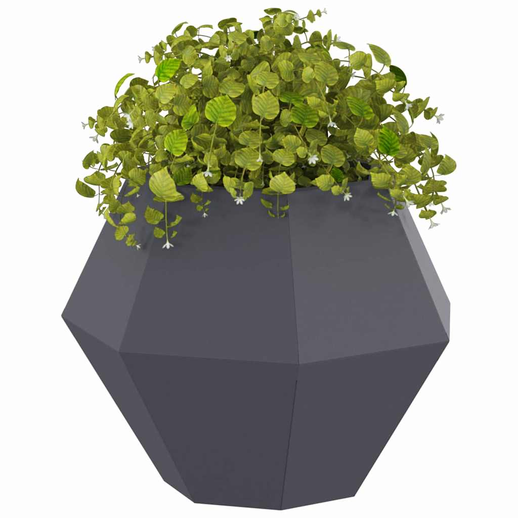 vidaXL Planter 2 pcs Anthracite 50 x 50 x 40 cm Steel