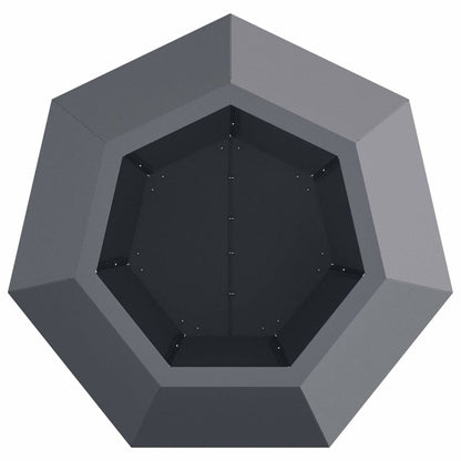 vidaXL Planter 2 pcs Anthracite 50 x 50 x 40 cm Steel
