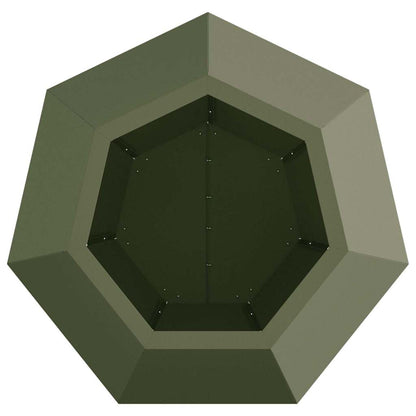vidaXL Planter 2 pcs Olive Green 50 x 50 x 40 cm Steel