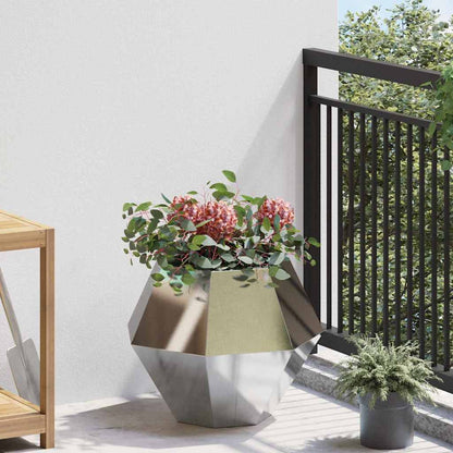 vidaXL Planter Silver 50 x 50 x 40 cm Stainless Steel