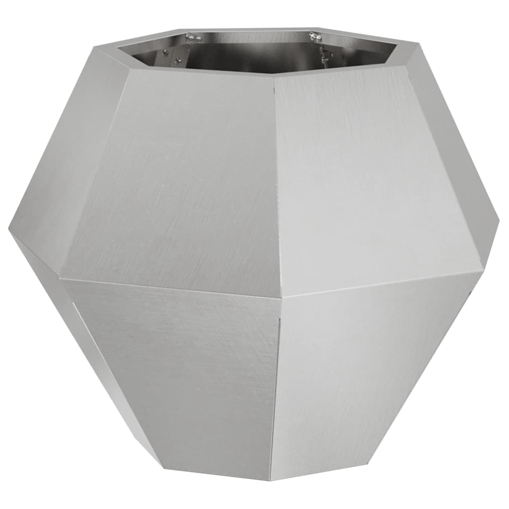 vidaXL Planter 2 pcs Silver 50 x 50 x 40 cm Stainless Steel
