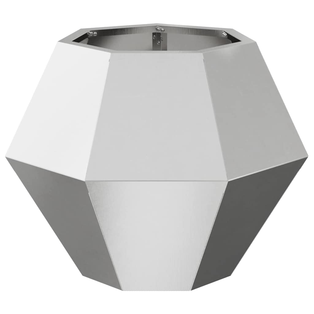 vidaXL Planter 2 pcs Silver 50 x 50 x 40 cm Stainless Steel