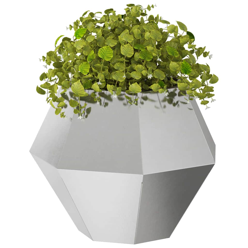 vidaXL Planter 2 pcs Silver 50 x 50 x 40 cm Stainless Steel
