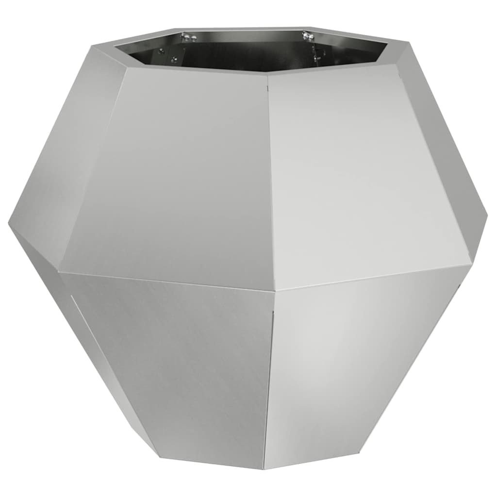 vidaXL Planter Silver 50 x 50 x 40 cm Galvanised Steel