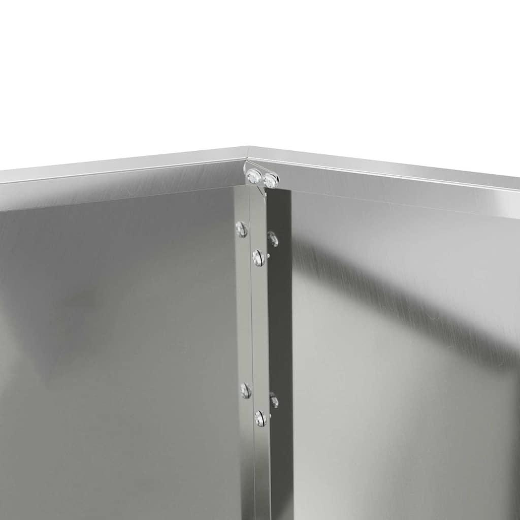 vidaXL Planter 2 pcs Silver 50 x 50 x 40 cm Galvanised Steel