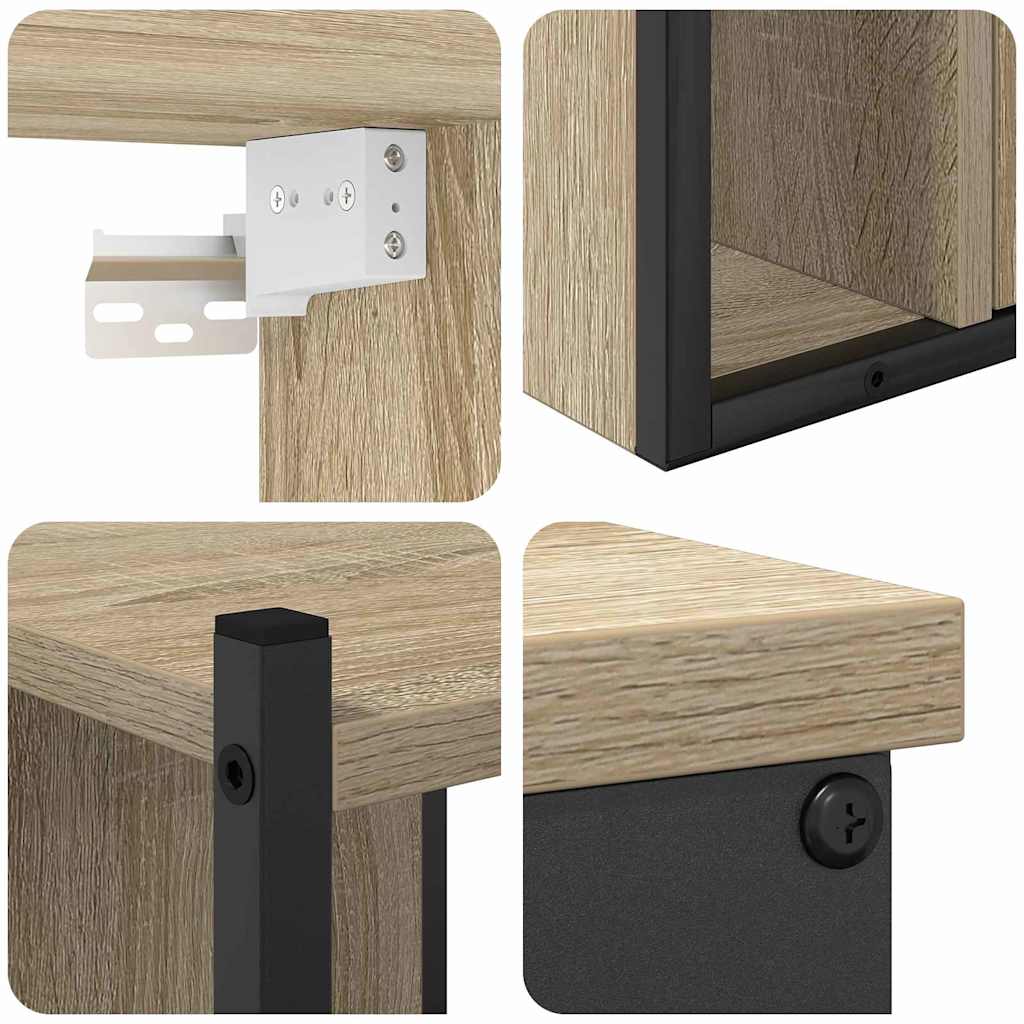 vidaXL Bathroom Furniture Set 4 pcs Sonoma Oak Engineered Wood