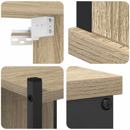 vidaXL Bathroom Furniture Set 4 pcs Sonoma Oak Engineered Wood