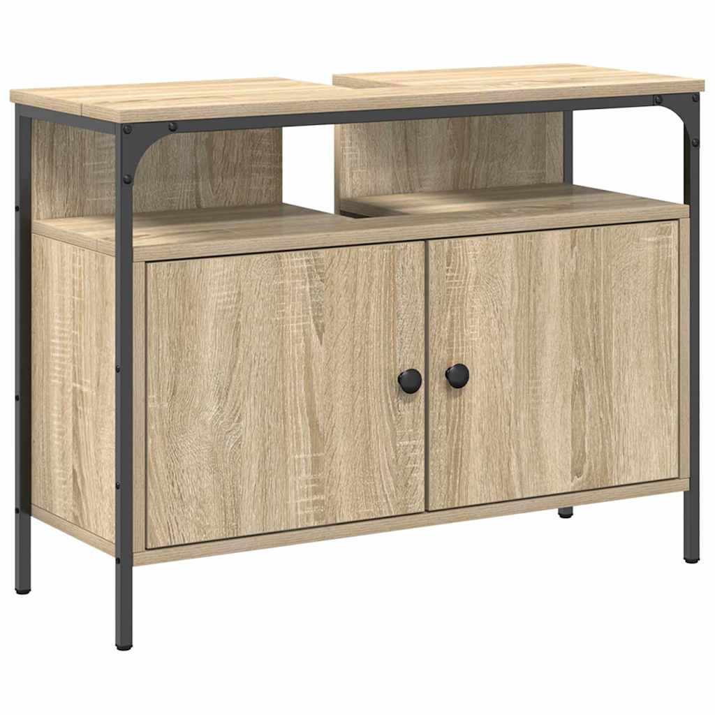 vidaXL Bathroom Furniture Set 4 pcs Sonoma Oak Engineered Wood