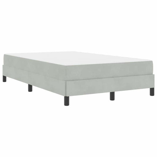 vidaXL Box Spring Bed with Mattress Light Grey 120 x 210 cm Fabric