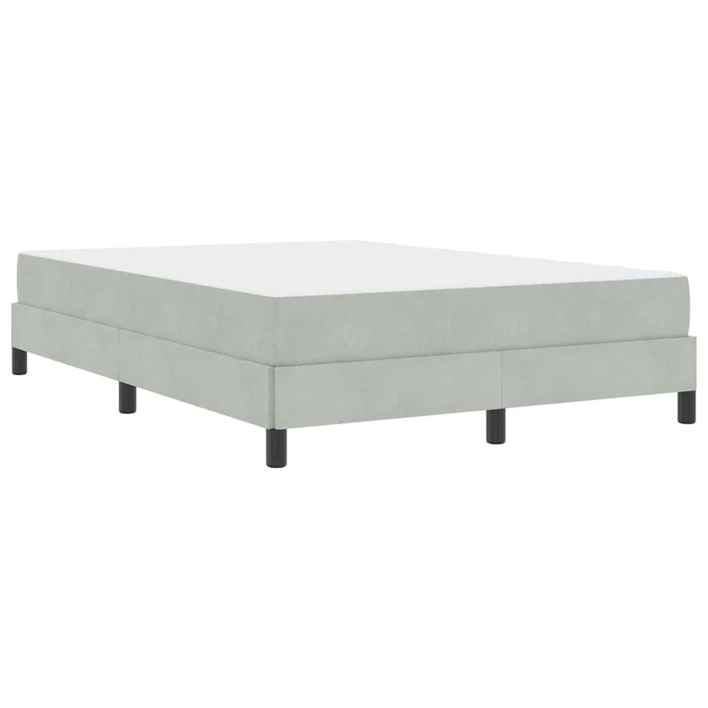 vidaXL Box Spring Bed with Mattress Light Grey 160 x 210 cm Fabric