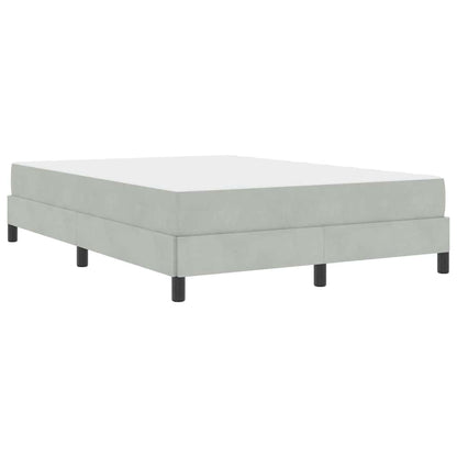 vidaXL Box Spring Bed with Mattress Light Grey 160 x 210 cm Fabric