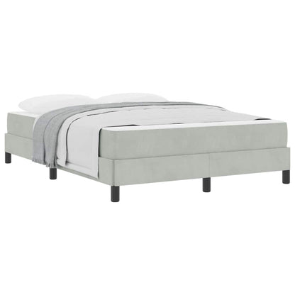 vidaXL Box Spring Bed with Mattress Light Grey 160 x 210 cm Fabric