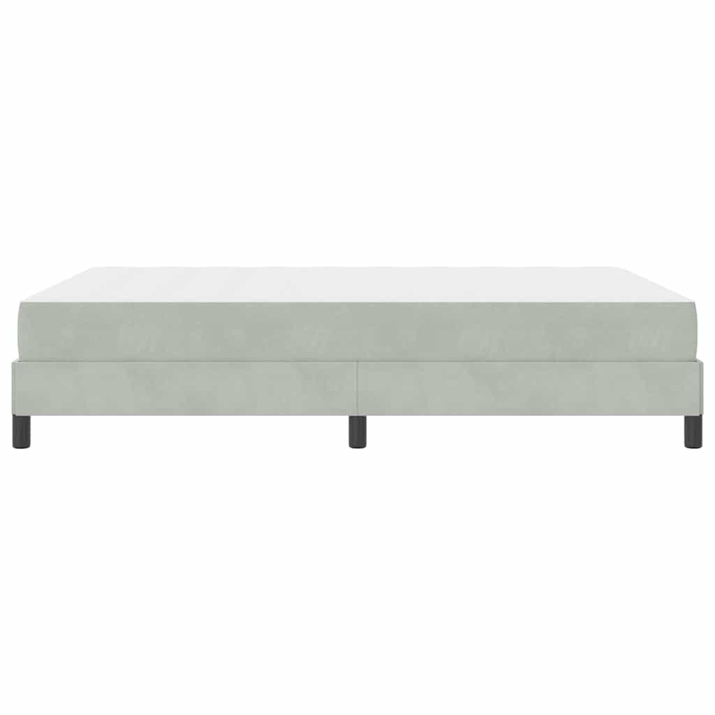 vidaXL Box Spring Bed with Mattress Light Grey 160 x 210 cm Fabric
