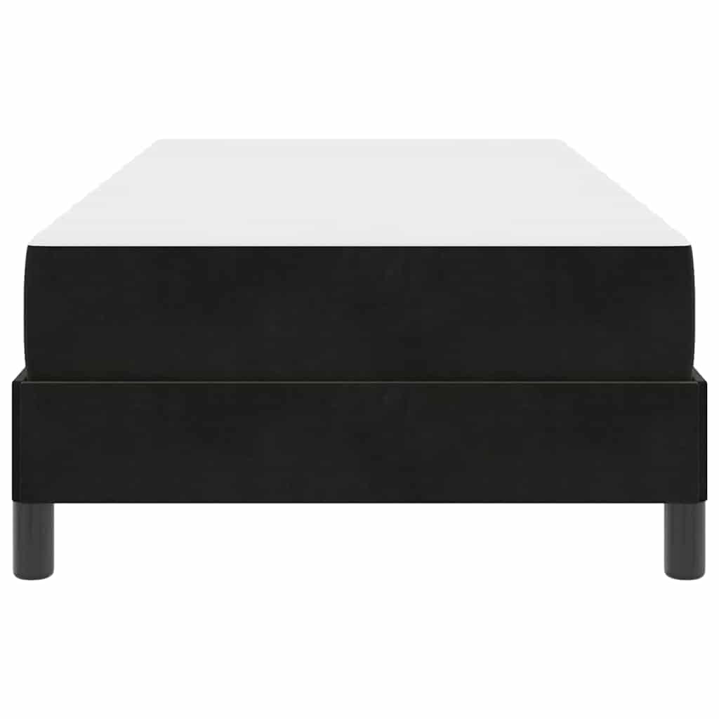 vidaXL Box Spring Bed with Mattress Black 100 x 220 cm Fabric