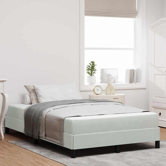 vidaXL Box Spring Bed with Mattress Light Grey 120 x 220 cm Fabric
