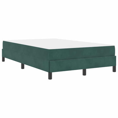 vidaXL Box Spring Bed with Mattress Dark Green 120 x 220 cm Fabric