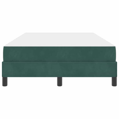 vidaXL Box Spring Bed with Mattress Dark Green 120 x 220 cm Fabric