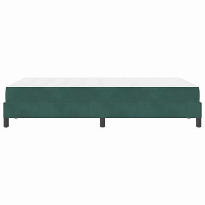 vidaXL Box Spring Bed with Mattress Dark Green 120 x 220 cm Fabric