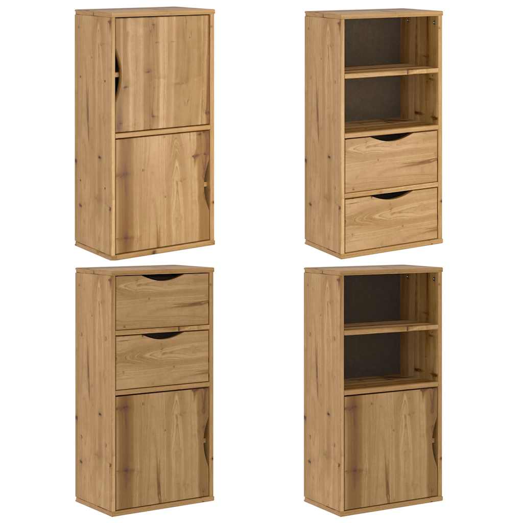 vidaXL Side Cabinets 4 pcs "ODDA" 40x24x79 cm Solid Wood Pine