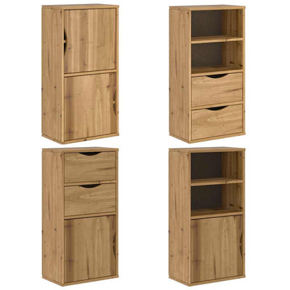 vidaXL Side Cabinets 4 pcs "ODDA" 40x24x79 cm Solid Wood Pine