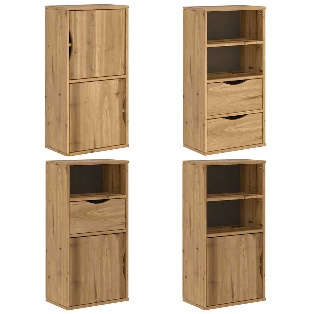 vidaXL Side Cabinets 4 pcs "ODDA" 40x24x79 cm Solid Wood Pine