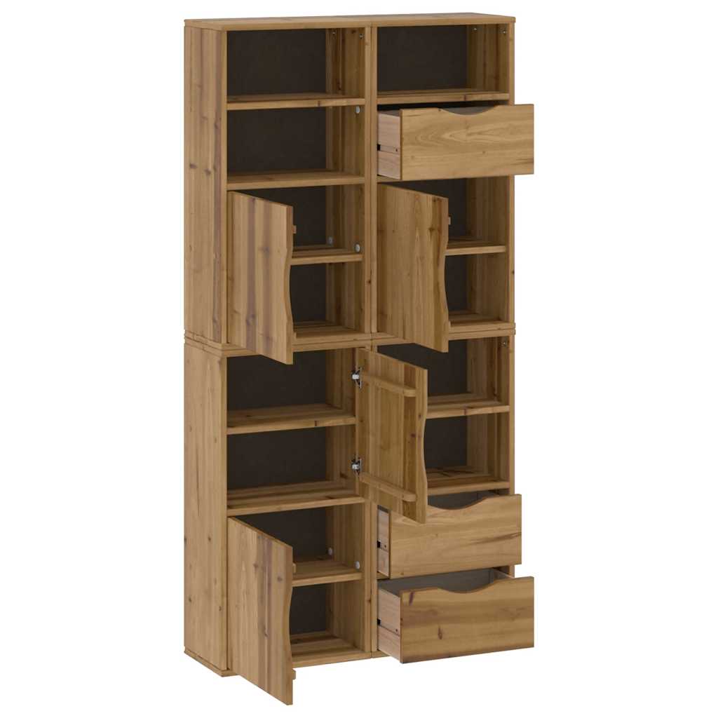 vidaXL Side Cabinets 4 pcs "ODDA" 40x24x79 cm Solid Wood Pine