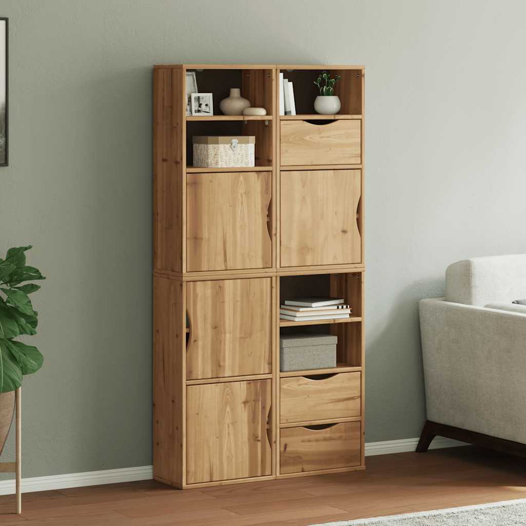 vidaXL Side Cabinets 4 pcs "ODDA" 40x24x79 cm Solid Wood Pine